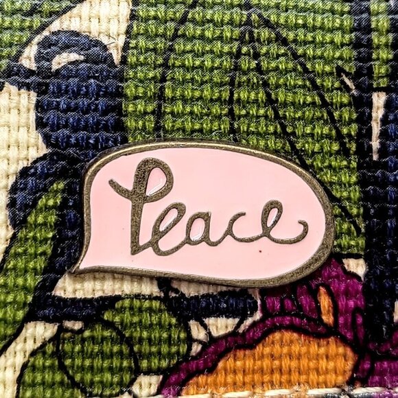 Sakroots Peace Multicolor Coated Canvas Trifold Wallet - Picture 6 of 6